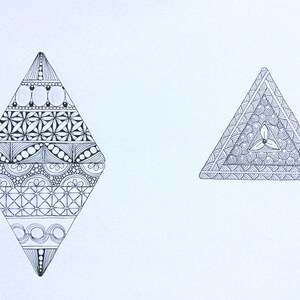 Triangle reusable two part stencil image 5