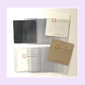 Zentangle standard & 3Z size Tiles plastic sleeves, 10-Pack