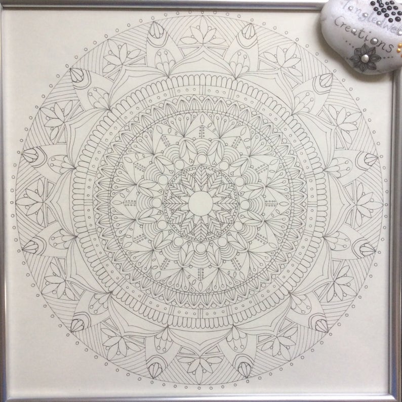 Mandala making stencil kit 12x12 Two part reusable stencils kit image 8