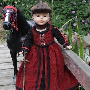 Overskirt and Forepart Pattern from Daydreamers and Time Travelers for 18&quot; dolls 16th Century Historical Clothing