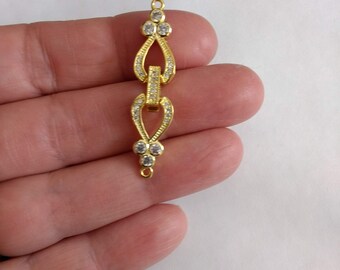 28x17mm vergoldeter eleganter Art Deco Toggle-Verschlüsse Hochwertig 24 Kt