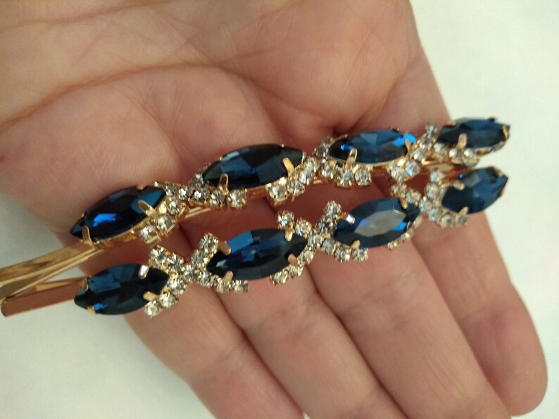 2 Exquisite Sparkly Hair clips. Large Hair Clips. Pretty Hair Etsy