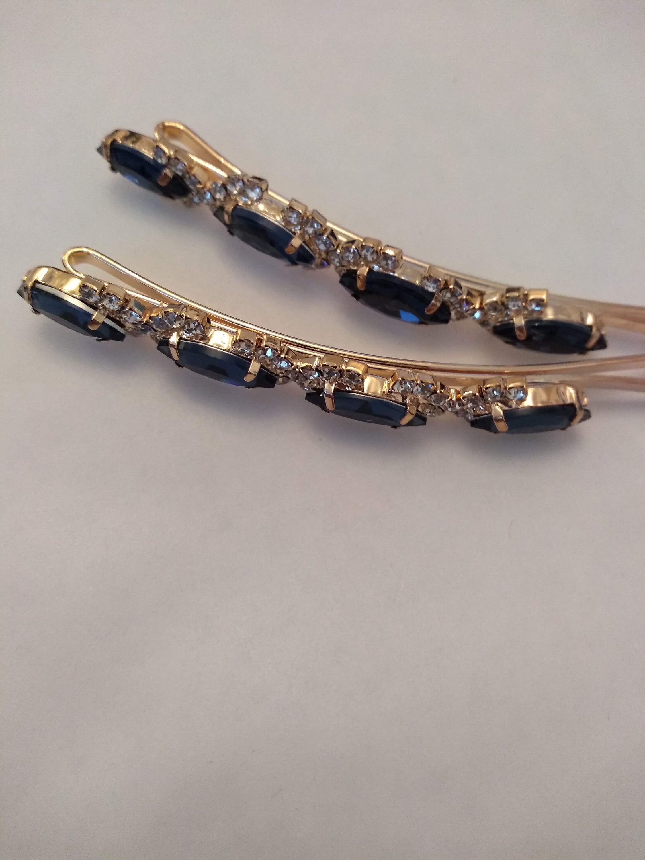 2 Exquisite Sparkly Hair Clips. Large Hair Clips. Pretty Hair Etsy UK