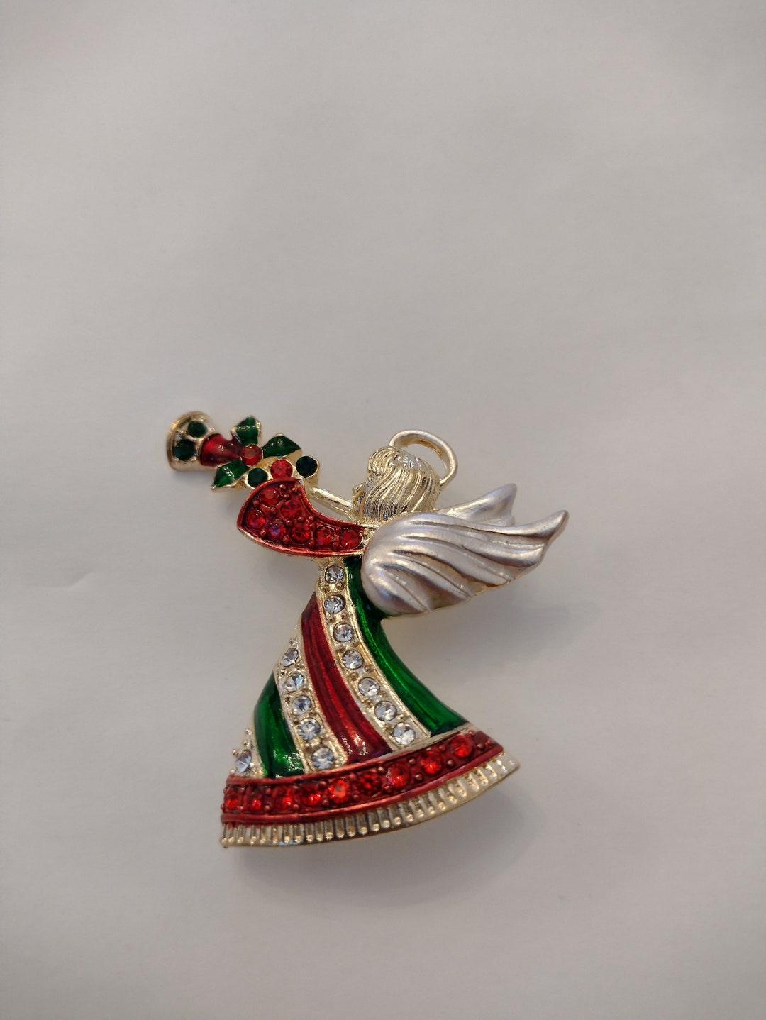 Christmas Brooch...sparkly Christmas Angel Brooch Etsy