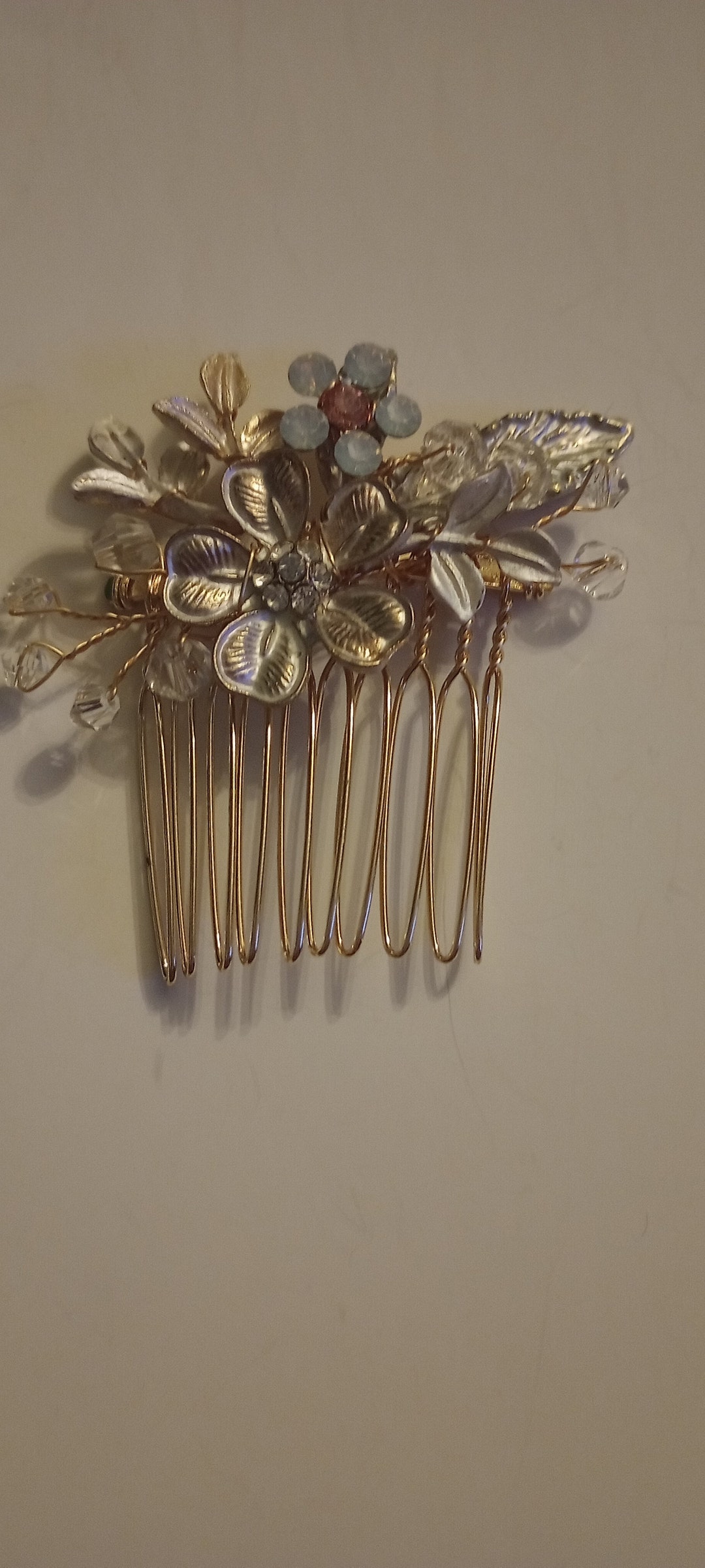 Beautiful Hand Wired Hair Comb...gorgeous Crystal Hair Comb. - Etsy