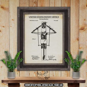 May include: A vintage patent drawing for a rowing machine. The drawing shows a detailed illustration of the machine's design, including its levers, gears, and other components. The patent number, 641,396, and the date, January 16, 1900, are printed at the top of the drawing.
