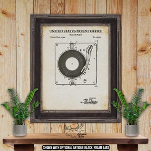 Record Player Patent Print - Vintage Electronics Poster - 1944 Turntable Invention - Retro Media Wall Art - Music Studio Decor - Audiophile