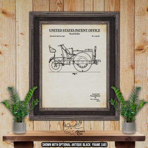 Road Roller Patent Print - 1940 Road Roller Poster - Construction Equipment Invention - Machinery Wall Art - Heavy Equipment Operator Gift