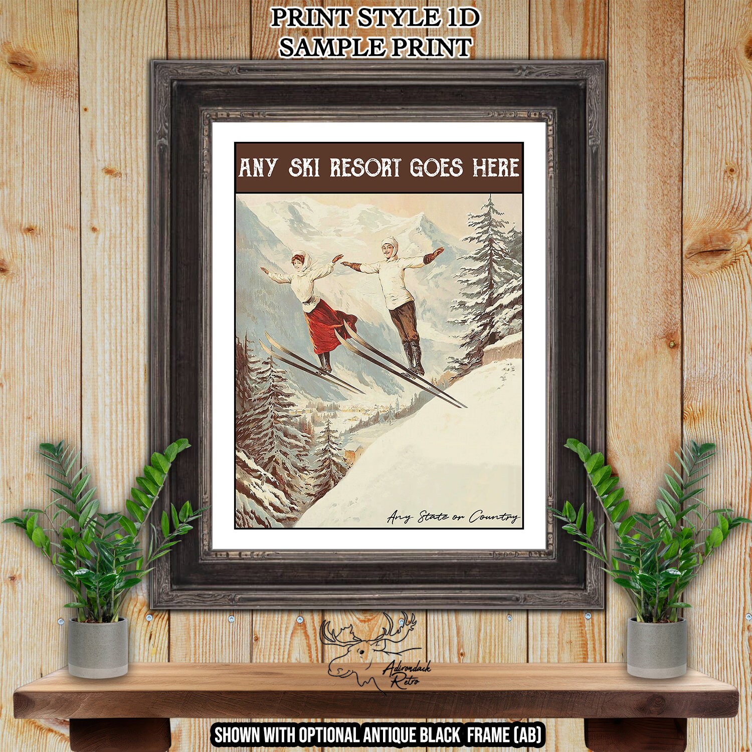 Nubs Nob Michigan Retro Ski Resort Poster - Snow Skier Gift