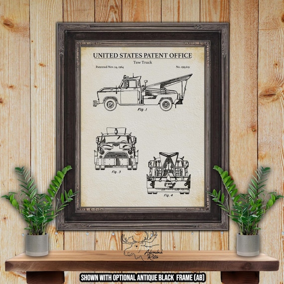 Tow Truck Patent Print - 1964 Wrecker Poster - Retro Tow Truck