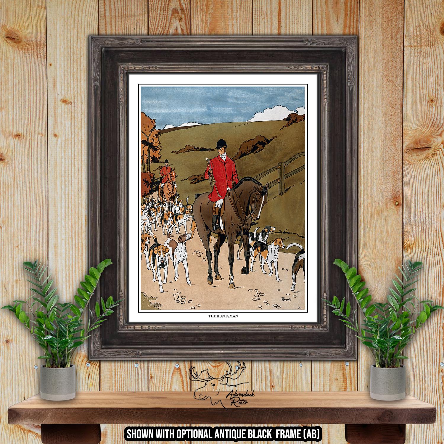 The Huntsman Print - Fox Hunting Illustration - Sportsman Wall Art