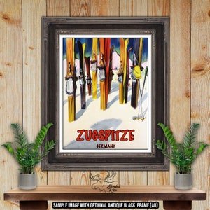 Zugspitze Ski Resort Print - Retro Germany Ski Resort Poster - Snow Skier Gift - Ski Decor - Snowboarder Gift - Ski Patroller Gift