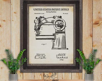 May include: Black and white patent drawing of a sewing machine. The patent is for a sewing machine, patented February 13, 1905, patent number 78,732. The drawing shows the machine in detail, with all of its parts labeled.