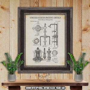 Bathtub and Shower Mixing Valve Patent Print - 1925 Plumbing Invention - Vintage Bathroom Poster - Retro Plumbing Wall Decor - Plumber Gift