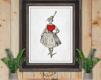 Ace of Hearts Playing Card Print - Le Tellier Fine Art Print - Man Cave Decor - Poker Player Gift - Game Room Art - Card Player Gift