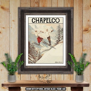 Chapelco Argentina Retro Ski Resort Print - Snow Skier Gift - Rustic Ski Lodge Wall Art - Snowboarder Gift - Ski Patroller Gift - Ski Poster