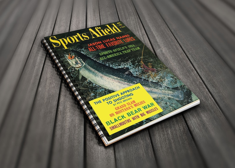 Party Guest Book Retirement Party Gift Fishing Gift For Him Fishing Jumping Sports Afield Fishing Cover Art Fishing Themed Party
