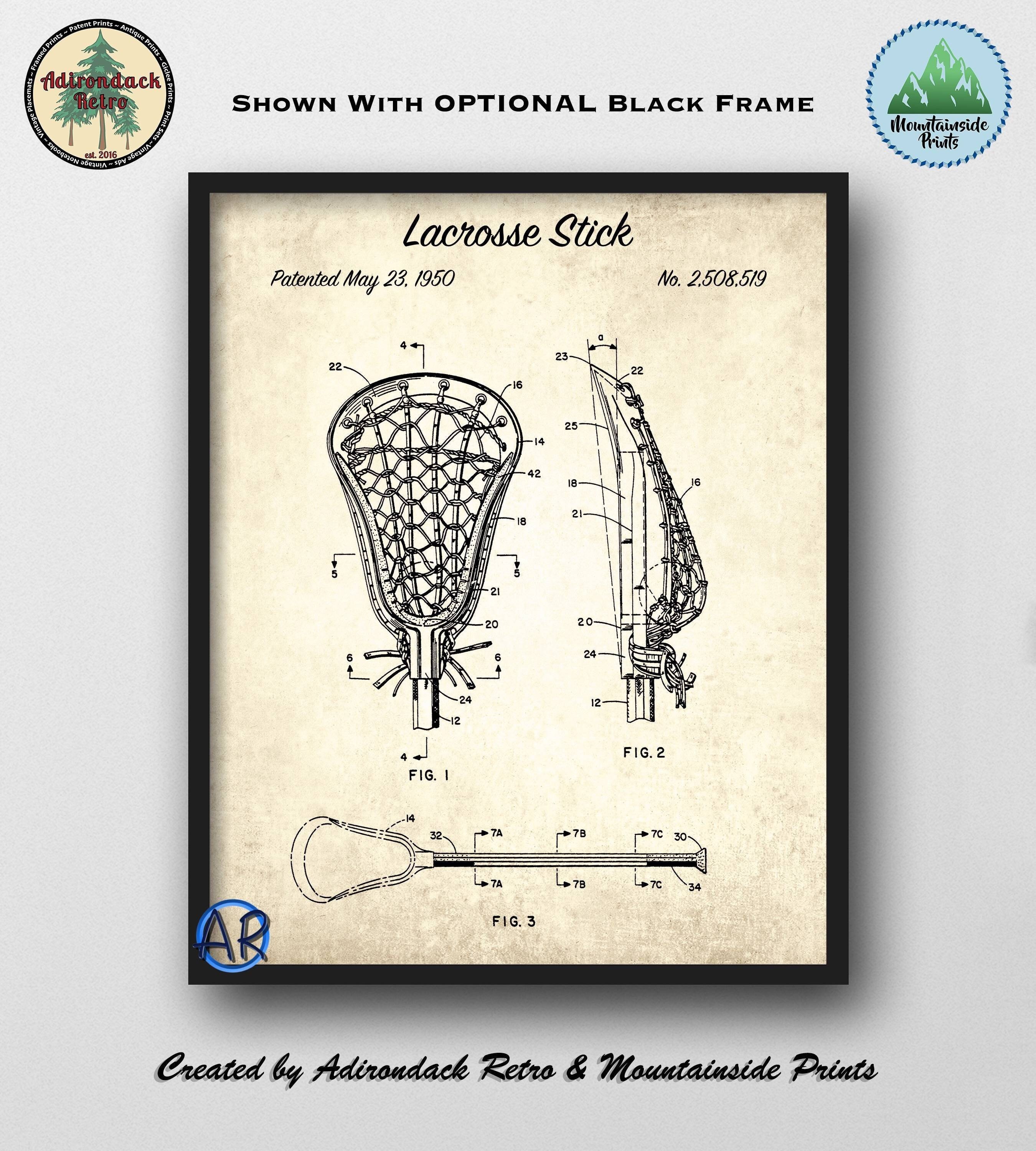 Lacrosse Stick Art Print Print 1 Lacrosse Stick Art Print Etsy