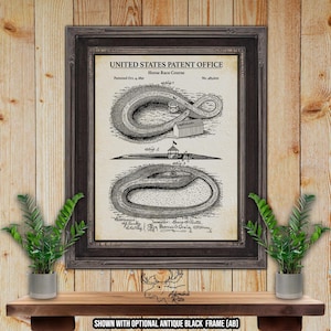 Horse Race Course Patent Print - Vintage 1892 Equestrian Art - Horse Racing Poster Art - Horse Owner Gift - Jockey Wall Art - Western Decor
