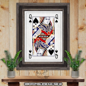 Queen of Spades Fine Art Poker Print - Black Lady Playing Card Poster - Poker Player Gift - Casino Art - Game Room Decor - Card Player Gift