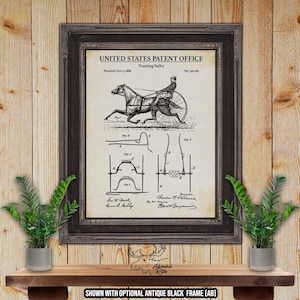 Trotting Sulky Patent Print - Vintage 1886 Equestrian Art - Horse Racing Poster Art - Horse Owner Gift - Jockey Wall Art - Western Decor