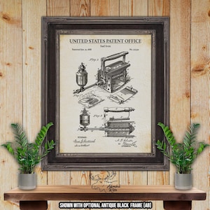 Sad Iron Patent Print - 1888 Ironing Invention - Retro Laundry Room Decor - Laundry Blueprint - Sad Iron Poster - Wash Room Decor