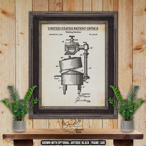 Washing Machine Patent Print - 1926 Laundry Invention - Vintage Laundry Room Decor - Washing Machine Blueprint - Laundromat Poster Art