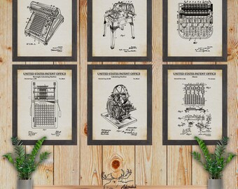 Accounting Patent Print Set of 6 - Accounting Machine Inventions - Accountant Gift - Actuary Gift - Accounting Posters - Accounting Office