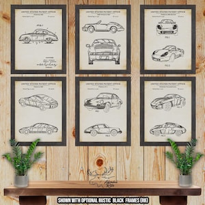 Lot de 6 imprimés de brevets automobiles allemands - inventions de voitures étrangères vintage - cadeau de type automobile - affiches de voitures allemandes classiques - cadeau de mécanicien automobile