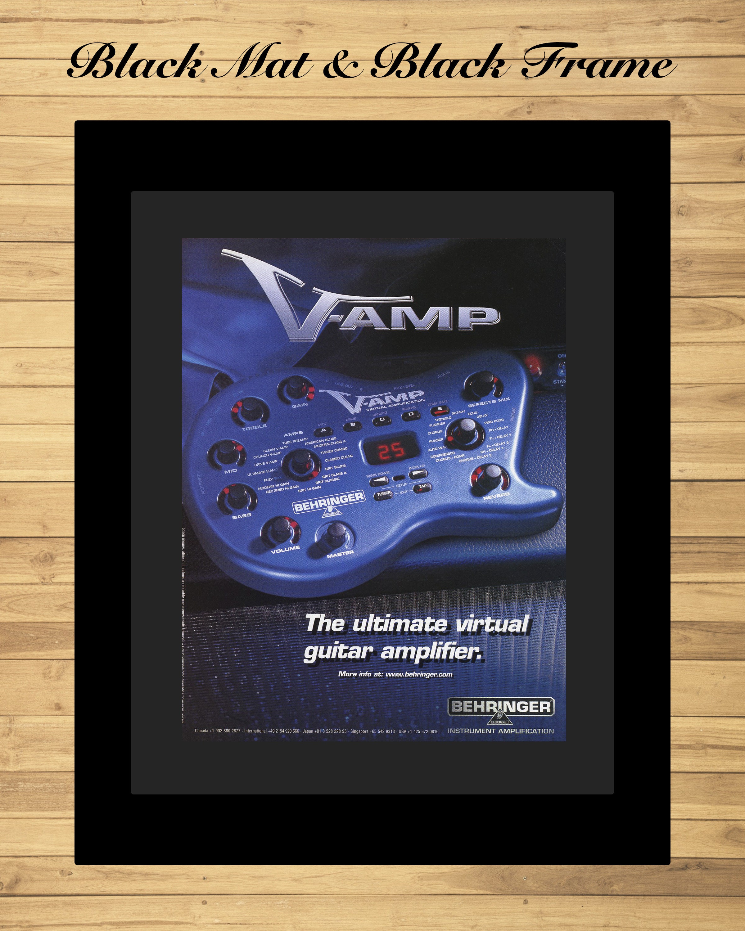 Vintage Behringer V Amp Guitar Amplifier Print Ad 12x16 Etsy