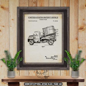 Cement Truck Patent Print - 1955 Cement Mixer Poster - Construction Equipment Invention - Machinery Wall Art - Heavy Equipment Operator Gift