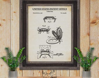 Toilet Seat Patent Print - Toilet Seat Poster Art - 1936 Bathroom Invention - Retro Bathroom Wall Decor - Vintage Bathroom Decor