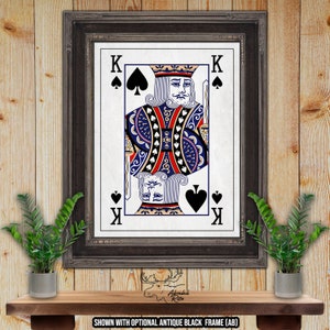 King of Spades Giclee Fine Art Poker Print - Playing Card Poster - Poker Player Gift - Casino Wall Art - Game Room Decor - Card Player Gift