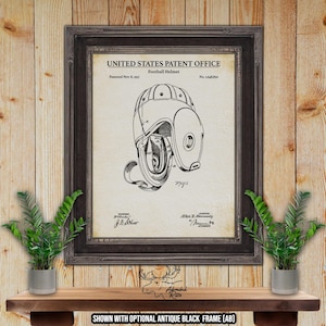 Football Helmet Patent Print - Football Poster - 1927 Football Invention - Football Wall Decor - Football Fan Gift - Football Illustration