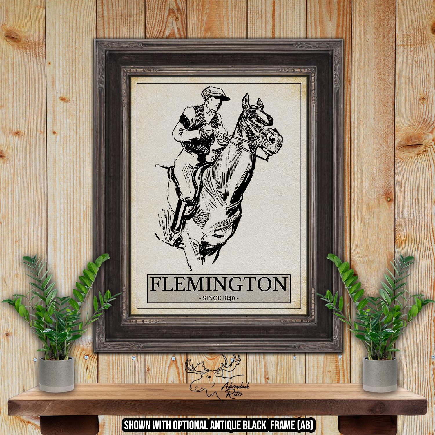 Flemington Racecourse Horse Racing Poster - Australian Horse Track