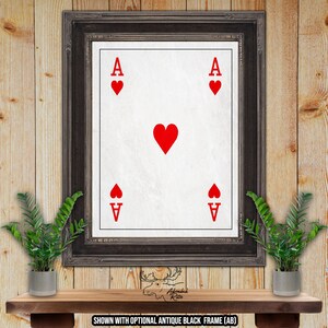 Ace of Hearts Playing Card Fine Art Print - Playing Card Poster - Poker Player Gift - Casino Wall Art - Game Room Decor - Card Player Gift