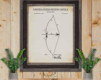 Bogen Bogen Patent Druck - Jagd Erfindung Blueprint Art - 1964 Jagd Bogen Poster - Toxophilit Geschenk - Bogen Jäger Geschenk - Bogenschütze Geschenk