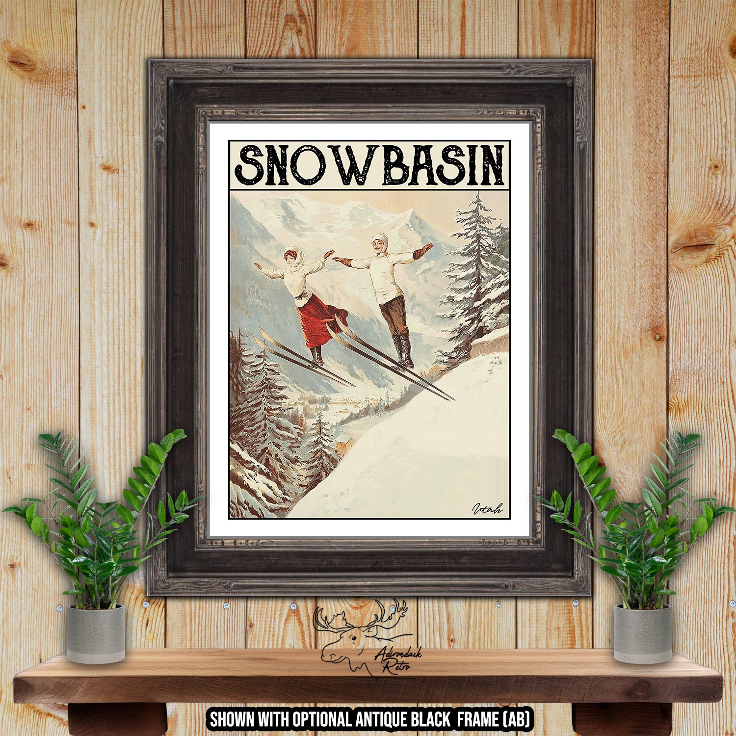Snowbasin Utah Retro Ski T-Shirt Snowbasin Utah Retro Ski T-Shirt