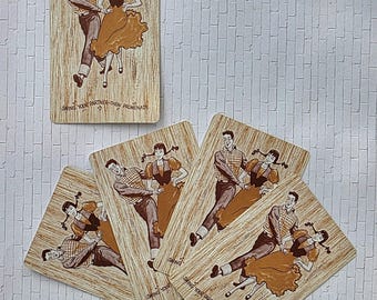 Square Dancing Couple Playing Cards | Set of 5