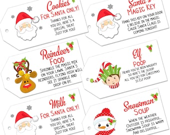 PERSONALISED CHRISTMAS SWEET PARTY BAG ELF KISSES STICKERS LABELS #1
