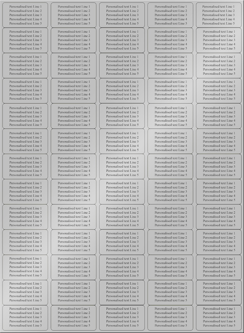 WHITE Address Labels 260 Personalised Printed Sticky Stickers Etsy UK