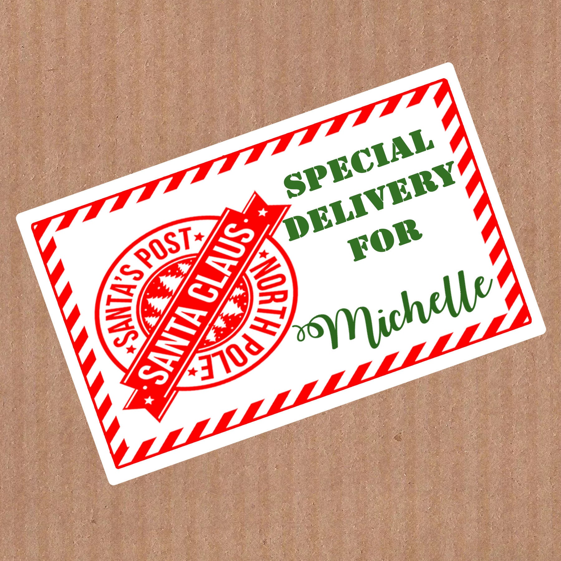 24 PERSONALISED CHRISTMAS STICKERS FROM SANTA LABELS PRESENT GIFT TAGS 24 PERSONALISED CHRISTMAS STICKERS FROM SANTA LABELS PRESENT GIFT TAGS