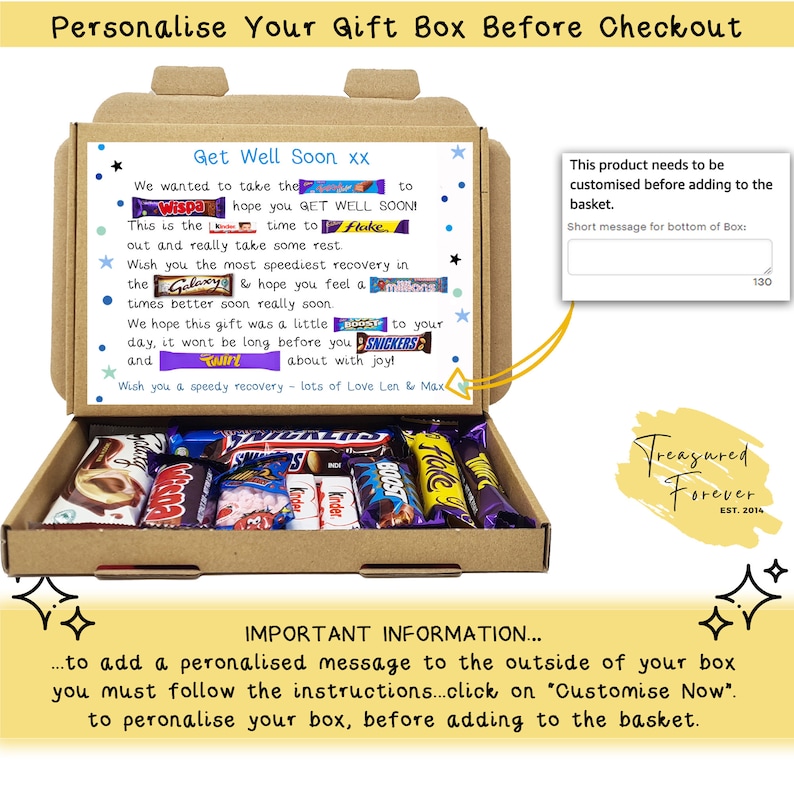 Get well soon Hug in a box, Letterbox gift Afternoon tea, hamper gift, thank you gift,