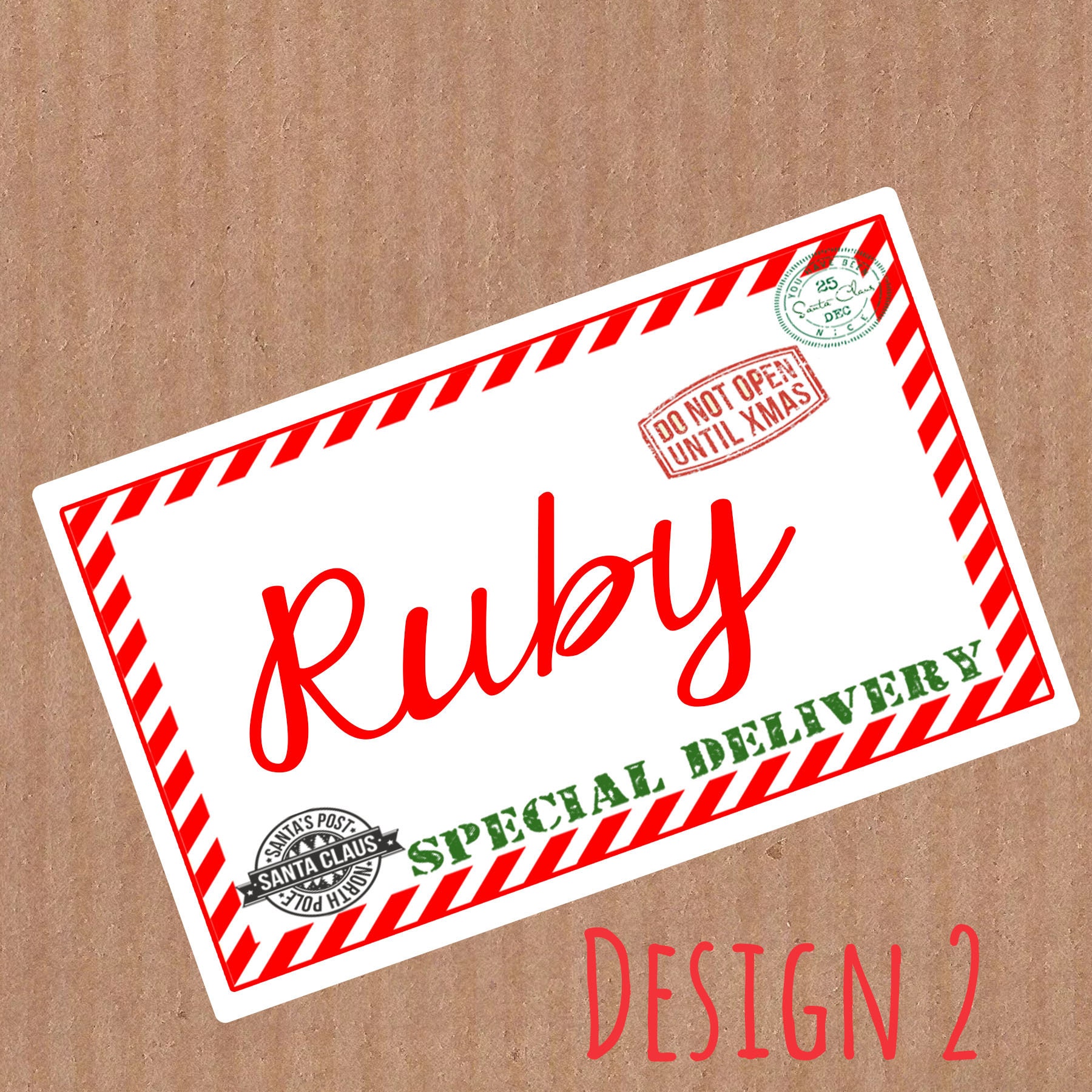 24 Personalised Christmas Stickers Gift Tag Labels Present - Etsy UK