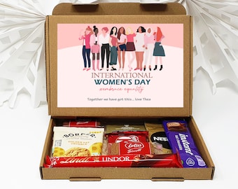 Personalised International Women's Day Delight: Empowering Treat Box Gift Employee Appreciation Corporate Employee Inspirational Women hug