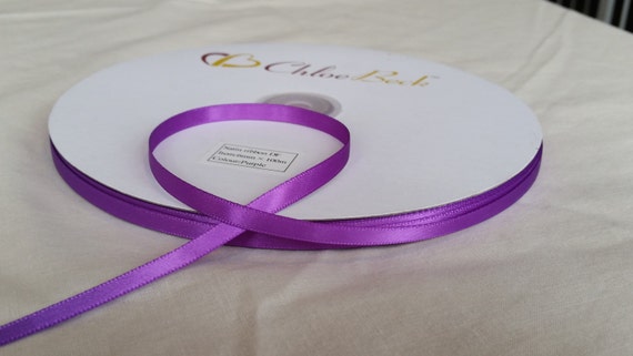 SATIN RIBBON 6mm Top Quality 10m Reels Decor Craft Wedding UK BUY 2 GET 2 FREE