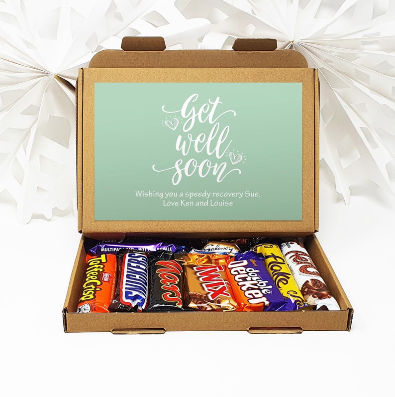 Get well soon Hug in a box, Letterbox gift Afternoon tea, hamper gift, thank you gift, bild 4