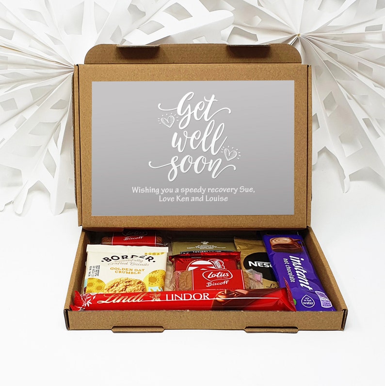 Get well soon Hug in a box, Letterbox gift Afternoon tea, hamper gift, thank you gift, bild 2