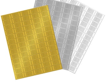 GOLD SILVER or WHITE Address Labels - 260 Personalised Printed Sticky Stickers