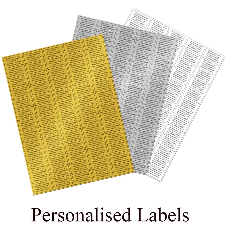 WHITE Address Labels 260 Personalised Printed Sticky Stickers Etsy UK